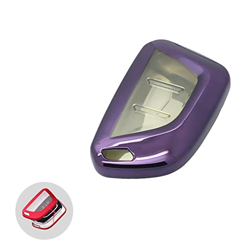 BROVACS Soft TPU Case Shell Cover Protector Holder Compatible with CADILLAC CT4 CT5 Smart Remote Key Fob 5 6 Button SV9770 Dark Purple - Image 2