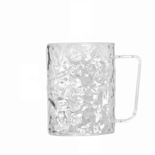 BXIOLIHAV Transparent mouthwash, light luxury glacier pattern, home brushing cup, student dormitory, couple's grooming, high aesthetic value, with carrying