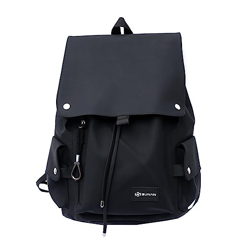 Vintage Backpack Fit 15.6 Inch Laptop Cool Retro Book Bag Japanese Techwear Alt Emo Backpack Goth Punk Rucksack (One Size,Black)