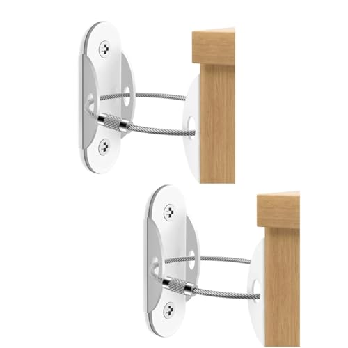Anclajes de pared para muebles en acero inoxidable: máxima resistencia con 20 piezas blancas