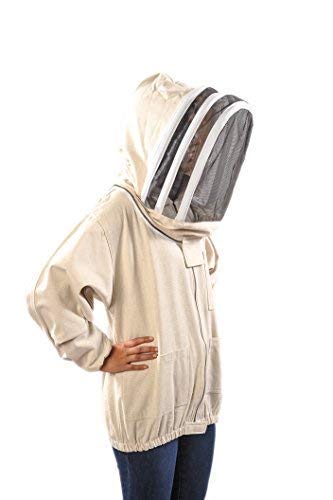 Forest Beekeeping Supply Ykk Brass Zippers Cotton Fencing Hood Jacket For Beekeeper, Large #TOP4