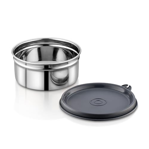 Image of Pigeon Vibe 3 Stainless Steel Lunchbox |SS Tiffin Box with Leak-Proof Airtight Lid | Steel Lunch Box for School, College, Office, Travel, Outdoor