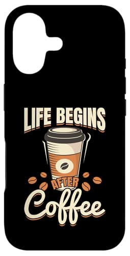 コーヒー豆 - コーヒーの後に人生が始まる スマホケース iPhone 17 用