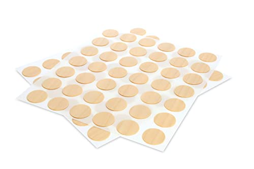WoodPress® Peel & Stick, echtes Birkenholz, Schraubloch-Abdeckkappen - 84 x 18 mm - kann nach Belieben lackiert oder beendet werden Cover