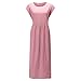 Pink Sleeveless for Women Summer Fall Crewneck Faux Gauze Linen Maxi Long Loose Fit Brunch Plain Dresses Ladies 2025 Soft Comfy Clothing Fashion 5XL