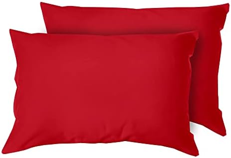 Dreamzie Poszewek na Poduszki (Zestaw 2) - Czerwony - na poduszki 80 x 80 cm - 100% bawełna dżersej 150 g/m2 - poszewka na poduszkę - odporna i hipoalergiczna