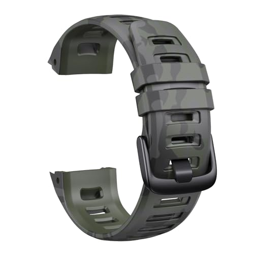 LOPAKACTAG Correa de silicona camuflaje 22 mm for Garmin Instinct 2, repuesto for pulsera esports y solar(Camo green,For Garmin Instinct)
