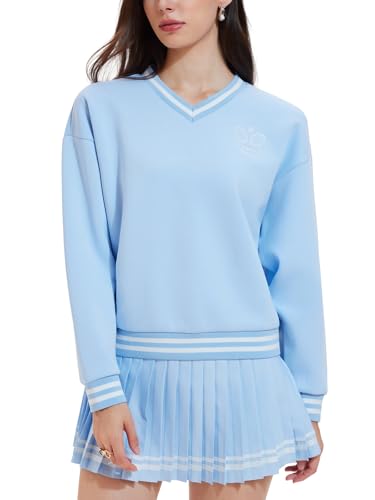 Women's Long Sleeve Tennis Skirt Set 2 Piece Golf Outfit,