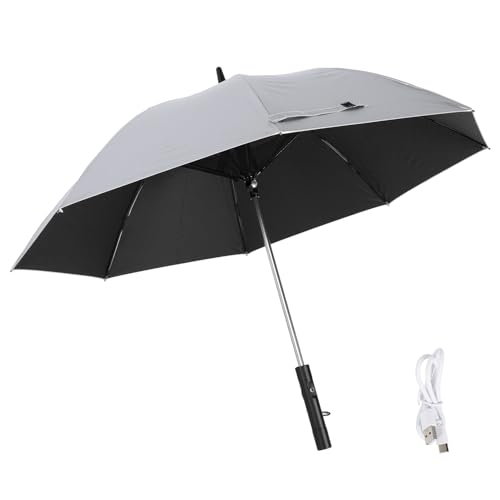 Parapluie portable avec ventilateur pliable pour été et voyage