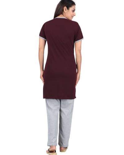 Image of URBAN TREES Women's Cotton Printed Night Suit Set of Top & Pajama Set || Night Suit Set