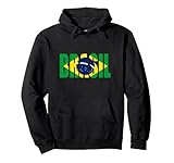 Brazil Men Women Kids Sudadera con Capucha Brasil Bandeira do Brasil Unisex Adulto Negro Talla S