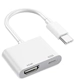 Apple USB-C to HDMI Adapter 4K@120Hz for iPhone 15 16 17 to TV, MFi Certified Type-C to HDMI 2.3 Dongle Cord with 100W Fast Charging Port for MacBook Pro/Air, iPad Pro, iMac, Galaxy S25/S24 and More