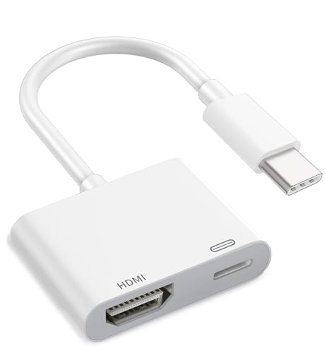 Apple USB-C to HDMI Adapter 4K@120Hz for iPhone 15 16 to TV, MFi Certified Type-C to HDMI 2.1 Cord Dongle with 100W Fast Charging Port for MacBook Pro/Air, iPad Pro, iMac, Galaxy S25/S24 and More