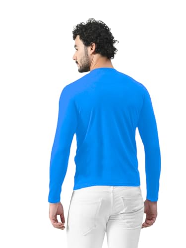 Image of Men's Long Sleeve Henley T-Shirt with Button Placket | Soft & Comfortable Casual Wear