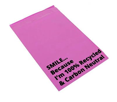 Pink 15" x 18" Recycled Carbon Neutral Plastic Mailing Bags 1000 Pack