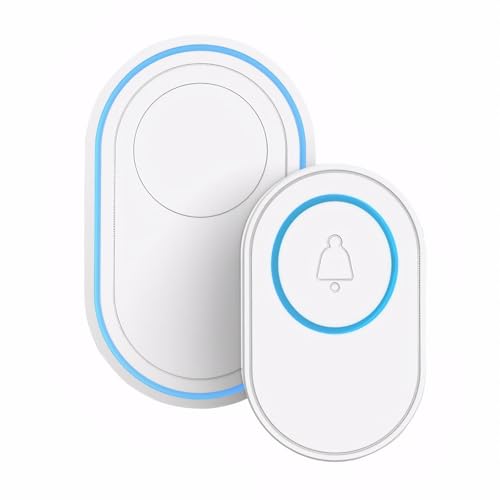 Mengshen Campanello WiFi intelligente campanello wireless con 58 campane WiFi Door Ringer Alert per la casa Negozio di affari Ufficio Funziona con Tua/Smart Life Batteria di Backup