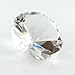 Clear Crystal Glass Diamond Shaped Paperweight 2.25''
