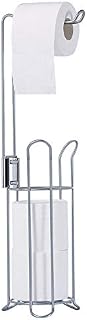 Ahomxin Free Standing Toilet Paper Roll Holder with Weight Bearing Bathroom Toilet Tissue