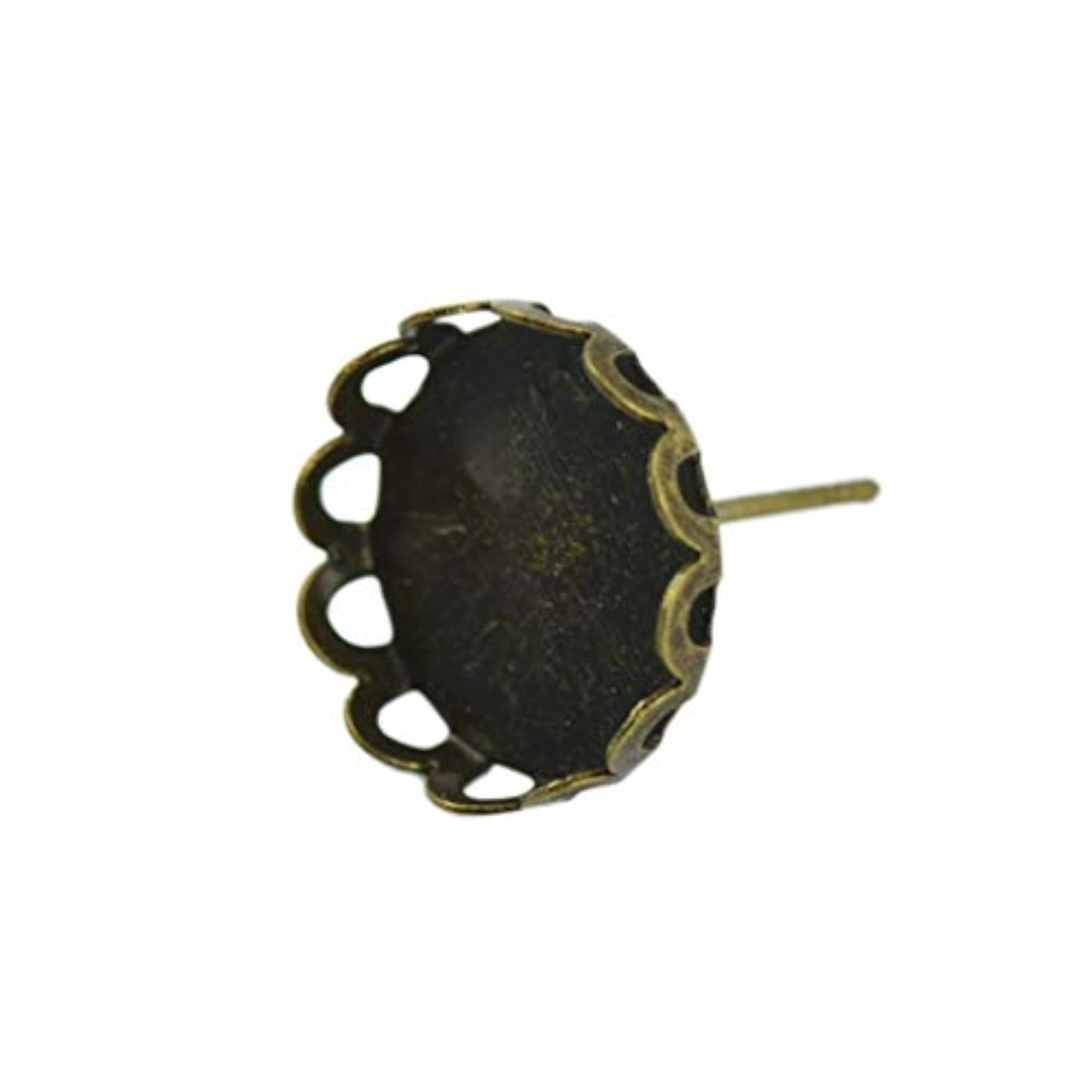 20 Earring Craft Antique Bronze Cabochon Tray Bezel Frame
