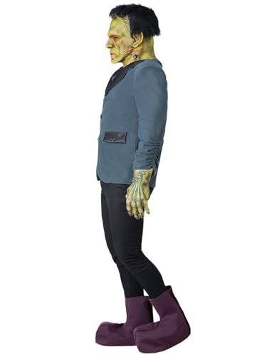 Smiffys Universal Monsters Frankenstein Costume, Adults Jacket, Mock Top, Latex Mask & Gloves - Image 2