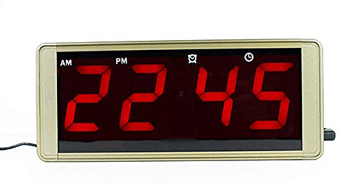 Horloge murale LED grand format réveil de table électronique numérique métal