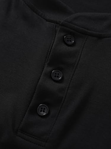 Latuza Men's Long Sleeve Pajama Shirt 2 Pack Henley Neck Sleep Tops4