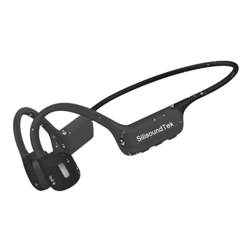 Auriculares de conducción ósea de silicona líquida, IP68 impermeables bajo el agua, Bluetooth 5.4 y MP3 con tarjeta de memoria de 32 GB, auriculares de natación de hueso de oreja abierta para correr