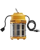 LED Temporary Work Light 100W 5000K 13,000lm, JC-LGL Outdoor Construction Lights Job Site Lighting 10ft Cord Dust Waterproof Hanging Lightin