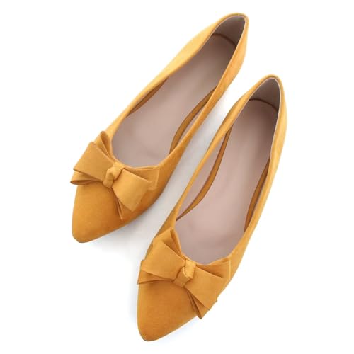 Image of SAILING LU Women's Bow-Knot Pointed Toe Ballet Flats
