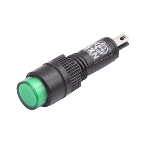 Luz indicadora NXD-215 verde 12V-24V con iluminación LED de alta visibilidad