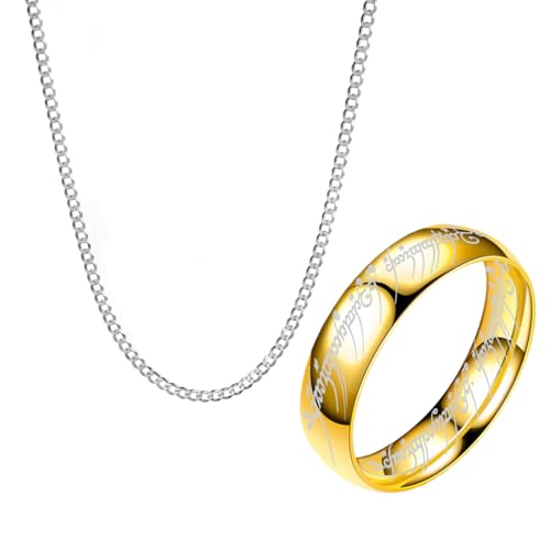 Teegxddy 1 para anillo señor de los anillos,Anillo de tungsteno