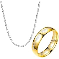 Teegxddy 1 para anillo señor de los anillos,Anillo de tungsteno