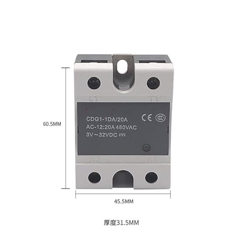 Relé de estado sólido SSR CDG1-1DA de 100A elimina ruidos e interferencias de CC CA 2