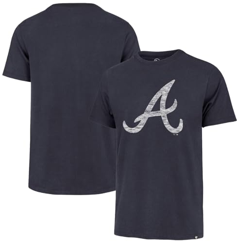 Image of 47 Brand MLB Men's Team Color Distressed Imprint Primary Logo Short Sleeve Baseball T-Shirt