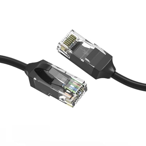 Cable de red Ethernet Cat.6 6ft negro, pack 2 miniatura 1