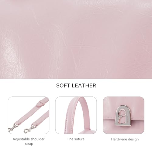 Image of LA FESTIN Small Top Handle Bags for Women Genuine Leather Shoulder Handbag