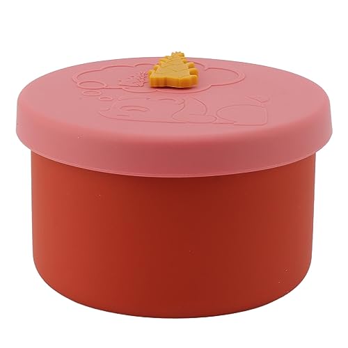 ANKROYU de silicona, recipiente hermético, a prueba de olores, portátil, ideal para estudiantes, oficinistas, picnics, viajes y cocina. (Rosa)