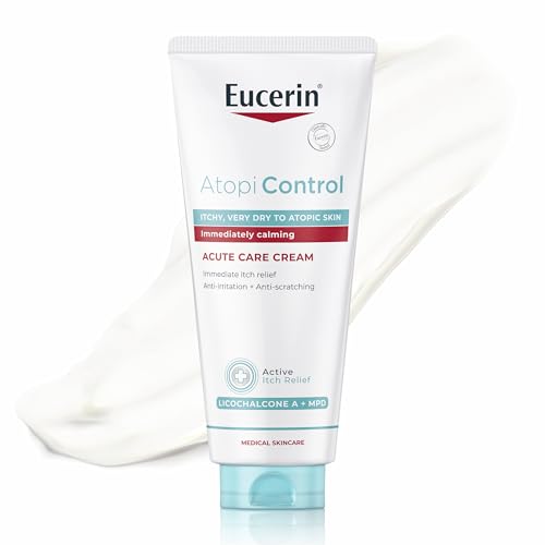Eucerin AtoControl Acute Care Cream 100ml Gentle Moisturiser to Target Acute Effects of Atopic Dermatitis Dry Skin Moisturiser for Softer Skin Soothes Dry Itchy and Irritated Skin
