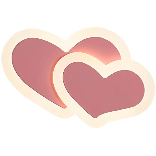 Lámpara de Noche LED Regulable de Apliques de Pared 3 Colores de Luz 16 W con Forma de Corazón para Niños Y Niñas Luz de Noche para Niños Lámpara de Dibujos Animados para Dormitorio Sala de Estar