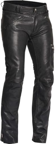Halvarssons Rider Pantalones de cuero para motocicleta (Black,52)