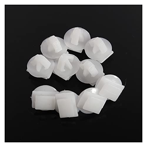 Clips de fijación en ABS blanco con alta resistencia para molduras exteriores