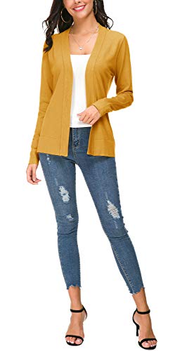 Image of EXCHIC Women's Long Sleeve Open Front Cardigan Sweater Lightweight Casual Knit Sweaters