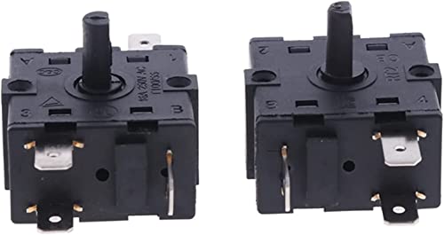 Interrupteur rotatif AC 250V 16A 5pin sélecteur 3 positions pour chauffage