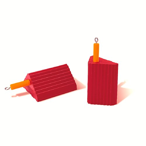 Roadblock UC1400-6 Impact-Absorbing Urethane Industrial Wheel Chock, Orange, 6 lbs, 10" Length, 8.5"