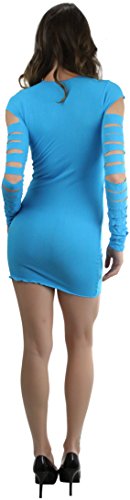 Image of ToBeInStyle Women's Stretch See Through Fishnet Novelty Mini Rave Party Dress