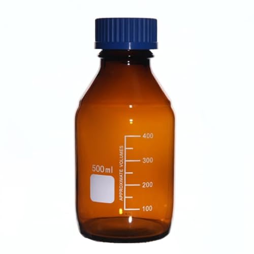 Bouteille de laboratoire en verre bouchon à vis pour flacon de stockage chimie et réactifs