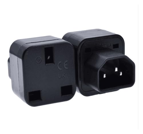Prise de conversion IEC320 C14 mâle vers UK femelle pour extension d'alimentation PDU