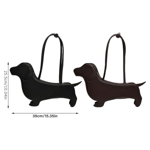 MZRAN Taschen für Damen, einzigartiges Dackel-Design, Umhängetasche, PU-Leder, Handtasche, Unterarm-Geldbörse für Hundeliebhaber und modisch, coffee