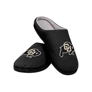 FOCO Colorado Buffaloes NCAA Mens Memory Foam Slide Slippers – L