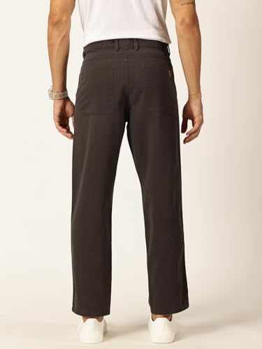 Image of Thomas Scott Men's | Solid | Light Weight | Breathable Fabric | 4 Pocket | Mid Rise | Relaxed Fit | 100% Cotton | Button Waist | Chino Trouser | Pants